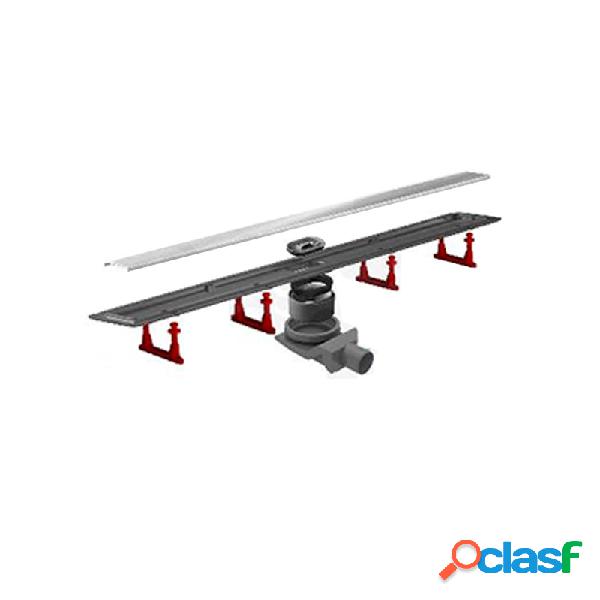 Canalina doccia da 950 mm con griglia inox reversibile