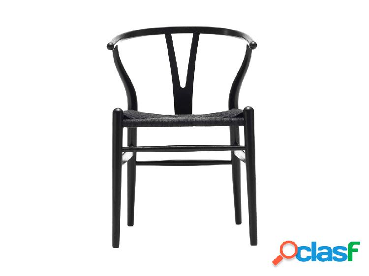 Carl Hansen & Søn CH24 Wishbone Sedia - Rovere Nero/Corda