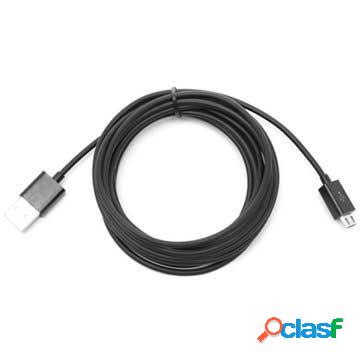 Cavo USB 2.0 / MicroUSB - 3 m - Nero