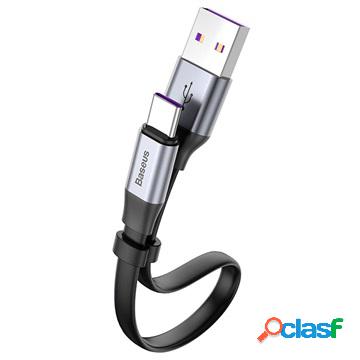 Cavo USB-C Baseus HW semplice CATMBJ-BG1 - argento / nero