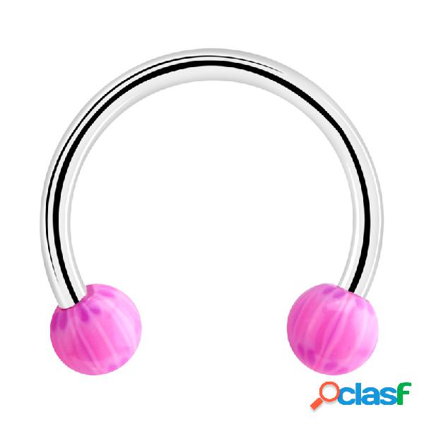 Circular barbell con palline Acciaio chirurgico