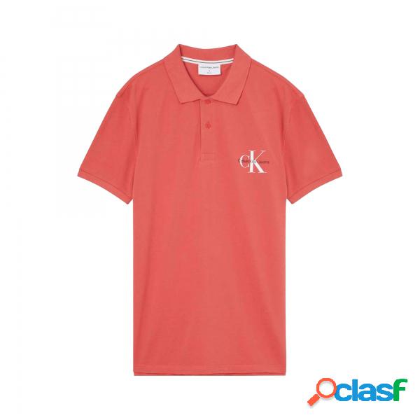 Ckj Polo Ts Monogram Logo Rosso Calvin Klein - Inizio -