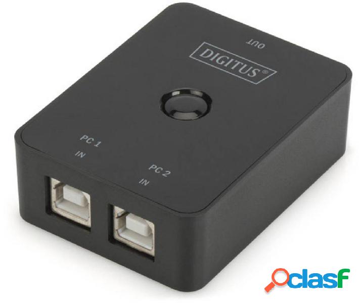 Commutatore USB 2.0 Digitus 1+2 Porte DA-70135-2 Nero