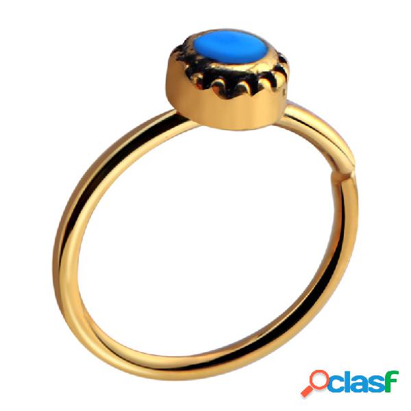 Continuous ring (surgical steel, gold, shiny finish) Acciaio