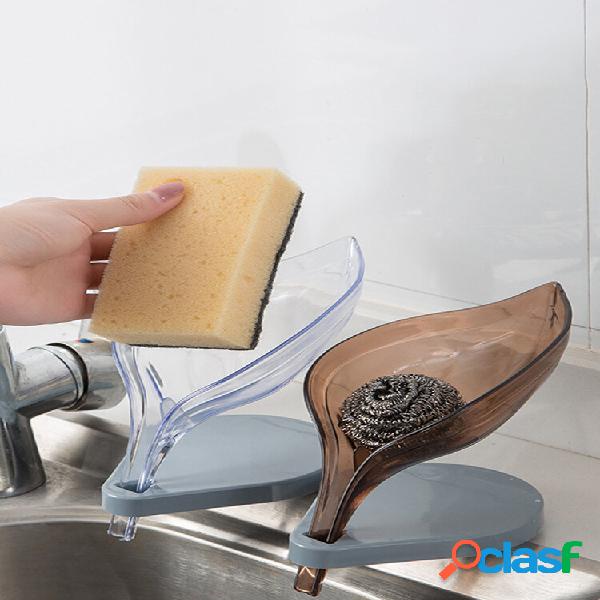 Creative Leaf Sapone Scatola Free Punch Hole Sucker Sapone
