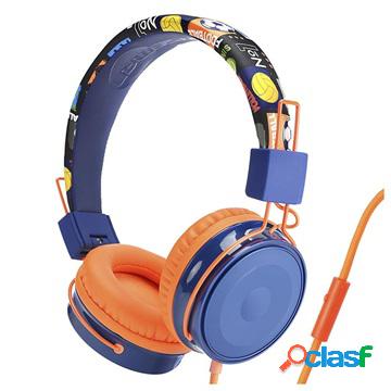 Cuffie stereo per bambini pieghevoli B2 - 3,5 mm - arancione