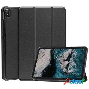 Custodia Folio Smart per Nokia T20 serie Tri-Fold - nera