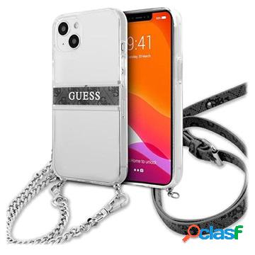 Custodia Guess 4G Script & Chain per iPhone 13 - grigia /