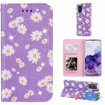 Custodia a Portafoglio per Samsung Galaxy S20+ Daisy Pattern