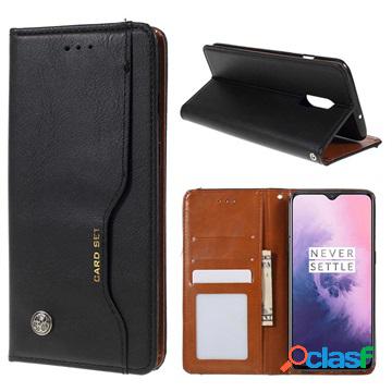 Custodia a portafoglio serie OnePlus 7 con set di carte -
