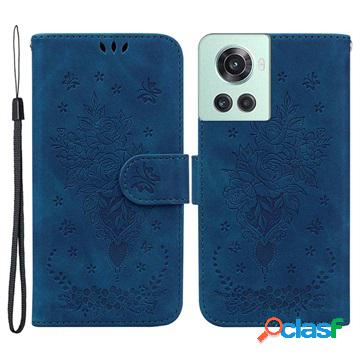Custodia a portafoglio serie Roses OnePlus Ace/10R - blu