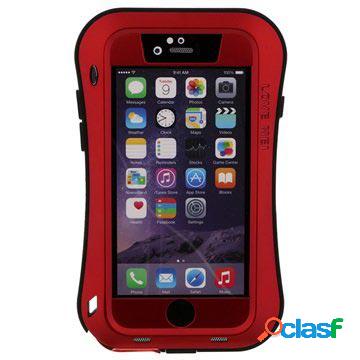 Custodia ibrida Love Mei per iPhone 6 / 6S potente - rossa