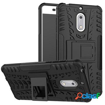 Custodia ibrida antiscivolo per Nokia 6 - nera