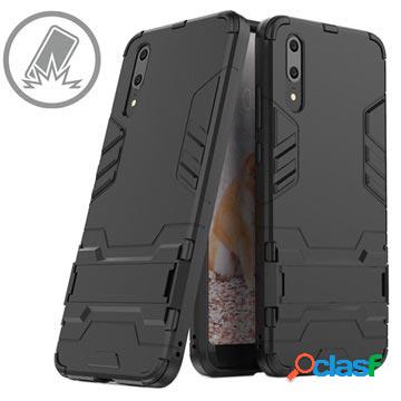 Custodia ibrida per Huawei P20 Armor con supporto - nera