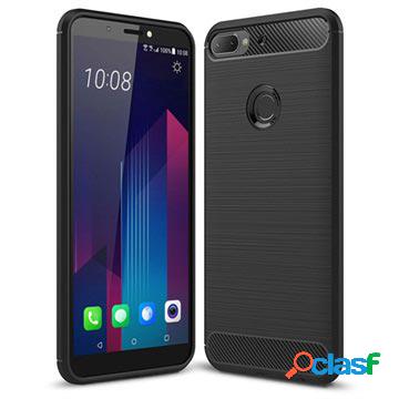 Custodia in TPU Spazzolato per HTC Desire 12+ - Fibra di