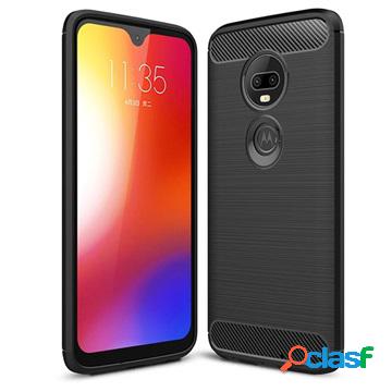 Custodia in TPU spazzolato Motorola Moto G7 - Fibra di