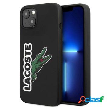 Custodia in silicone liquido per iPhone 13 Lacoste Crocodile