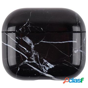 Custodia per AirPods 3 con motivo marmorizzato - nera