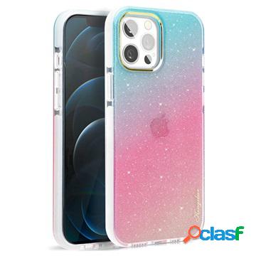 Custodia per iPhone 13 Pro serie Ombre Kingxbar - rosa / blu