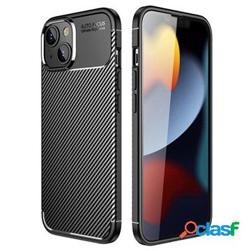 Custodia per iPhone 14 Beetle in fibra di carbonio - nera