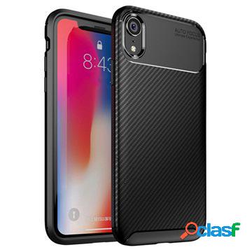 Custodia per iPhone XR Beetle in fibra di carbonio - nera