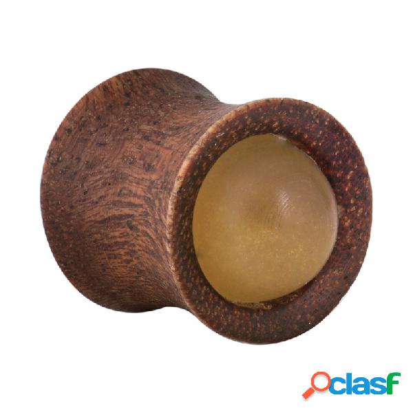 Double Flared Plug (in legno) con resin cap Legno Tunnel &