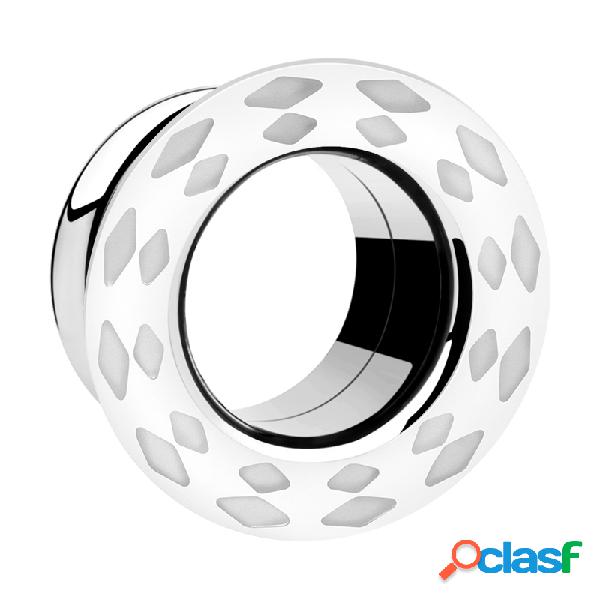 Double flared tunnel (surgical steel, silver) Acciaio