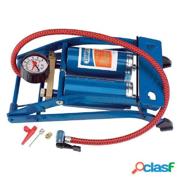 Draper Tools Pompa a Pedale Doppia Cilindrica Blu 25996