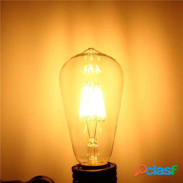 E27 ST64 8W bianco caldo non dimmerabile COB LED Lampadine
