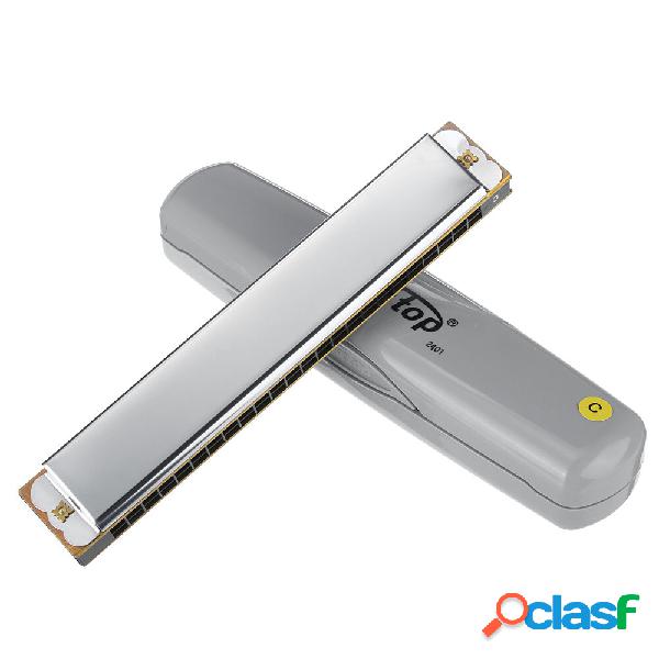 EASTTOP T2401 Armonica polifonica argento 24 fori C-tone