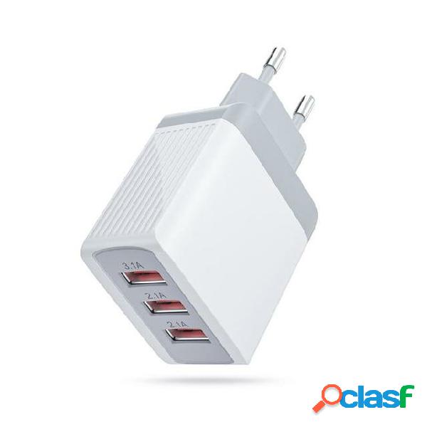 ESSAGER 15W QC3.0 3 porte USB US / EU / UK Caricabatterie a