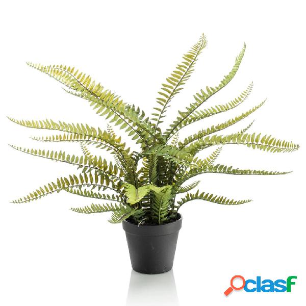 Emerald Felce Boston Artificiale 55 cm in Vaso di Plastica