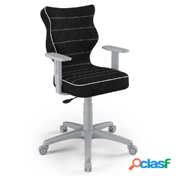 Entelo Sedia per Ragazzi Ergonomica Duo Gray Visto 01 Nera