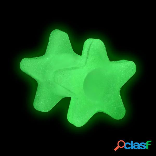"Glow in the dark" star-shaped double flared tunnel