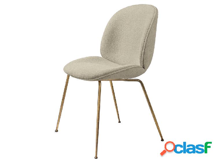 Gubi Beetle Sedia - Bouclé Chiaro 008 / Ottone Anticato