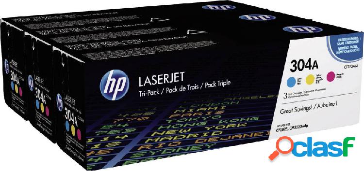 HP 304A CF372AM Cassetta Toner Imballo multiplo Ciano,