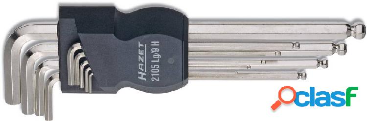 Hazet 2105ALG/10H Brugola interna Kit di chiavi a brugola 10