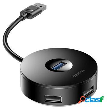 Hub USB 3.0 a 4 porte Baseus Round Box con alimentatore