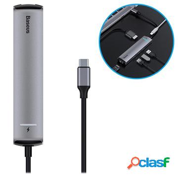 Hub USB-C Baseus Mechanical Eye 6-in-1 CAHUB-J0G - Grigio