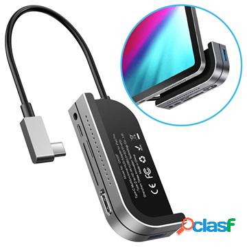 Hub USB-C multifunzione Baseus GN39F - grigio scuro