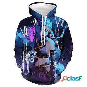 Inspired by League of Legends Jinx 100% Polyester Hoodie