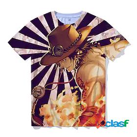 Inspired by One Piece Portgas D. Ace 100% Polyester T-shirt