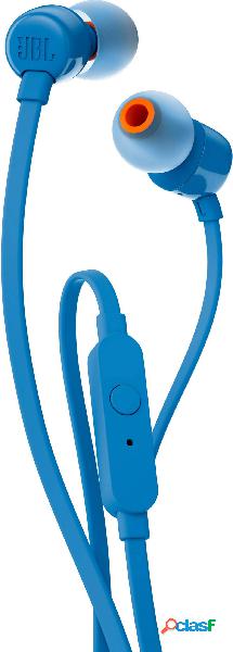 JBL Harman T110 Cuffie auricolari via cavo Blu headset con