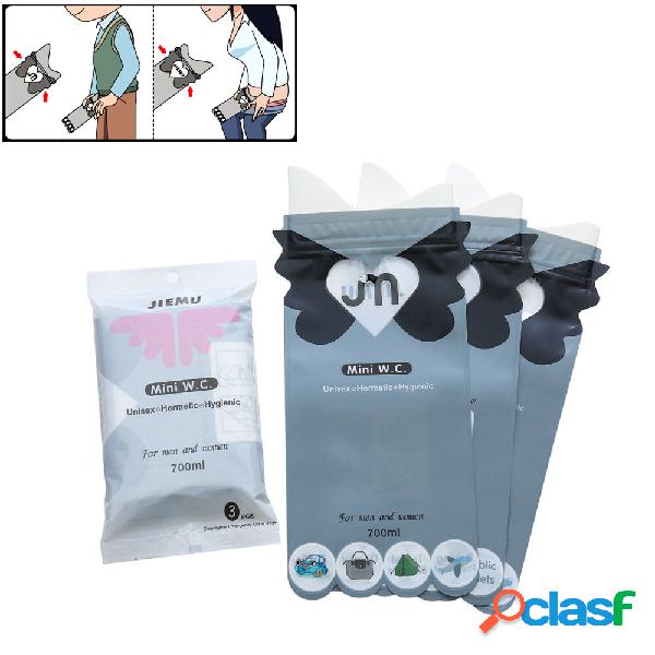 JIEMU 700ml 3 pezzi Sacchetti per orinatoi monouso Urinare