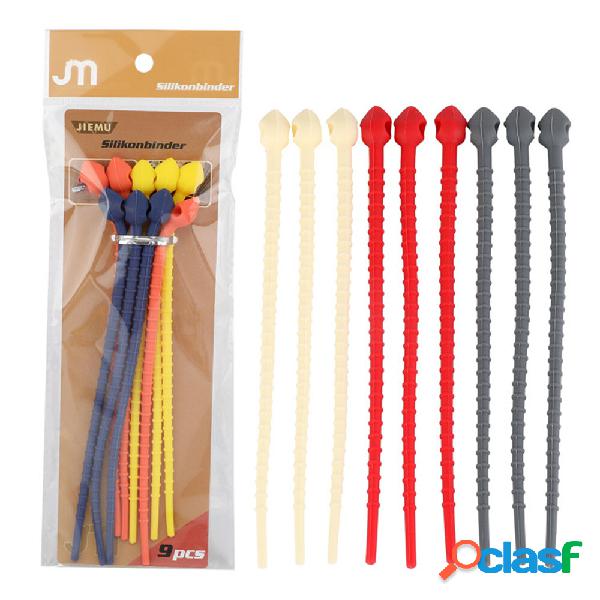 JIEMU 9PCS Silicone Cinghia Silicone Fascetta Auricolare