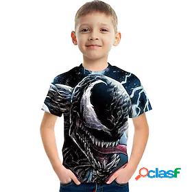 Kids Boys T shirt Short Sleeve Black 3D Print Cartoon