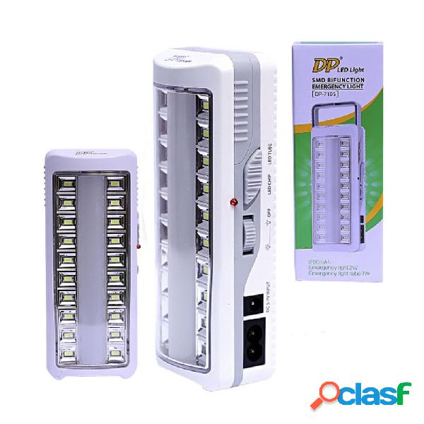LAMPADA DI EMERGENZA 20 LED SMD CON NEON RICARICABILE PER