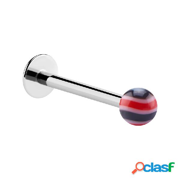 Labret con pallina Acciaio chirurgico 316L/Acrilico Labret