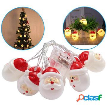 Lampade LED decorative Babbo Natale - 1,5 m - bianco caldo