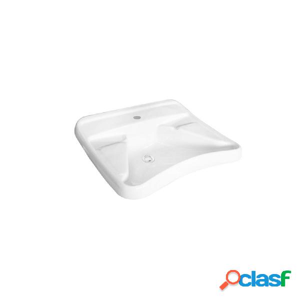 Lavabo disabili ceramica bianca con troppo pieno ideale per